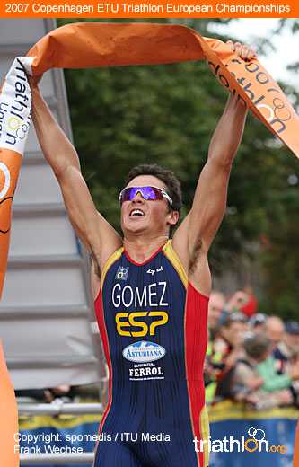 Gomez en Fernandes Europees kampioen 1/4 triathlon