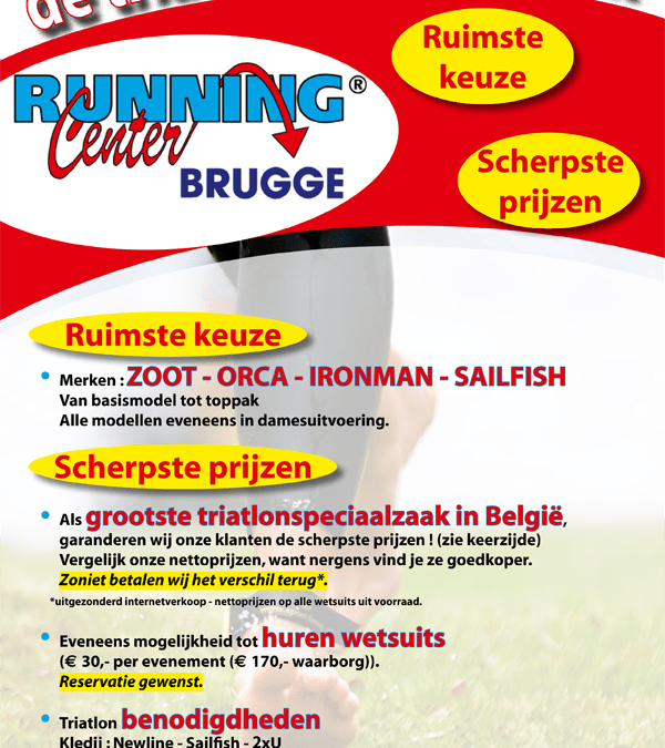 Runningcenter Brugge : wetsuits aan de scherpste prijzen