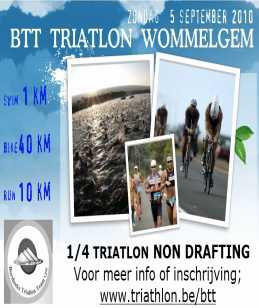 Inschrijvingen 1/4 ND  BTT Triatlon Wommelgem open.