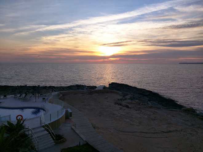 Mallorca stage uitzicht zonsondergang