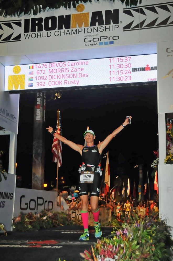 Caroline Devos finish Hawaii 2015