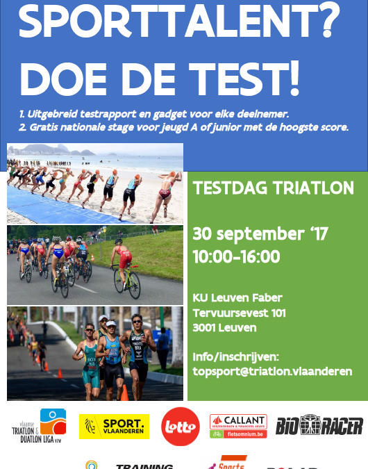 Triatlon talentdag op 30 september