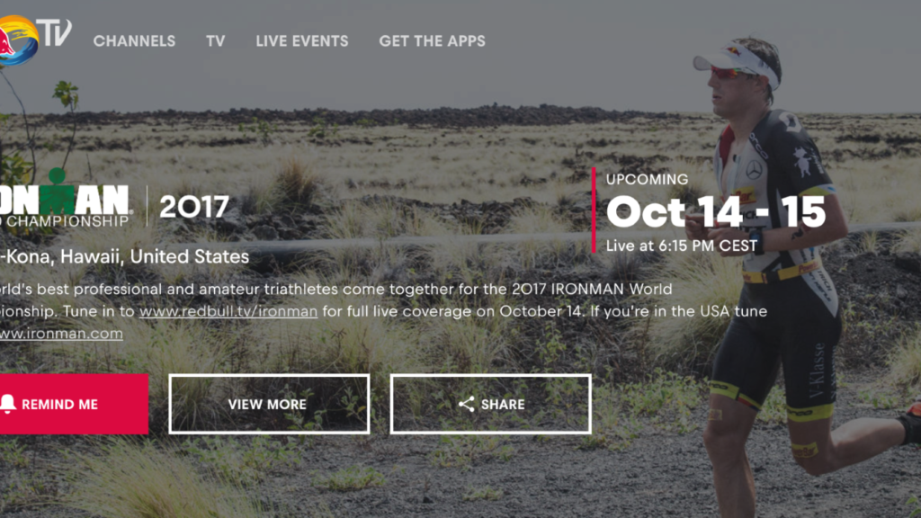 WK Ironman live op Redbull TV