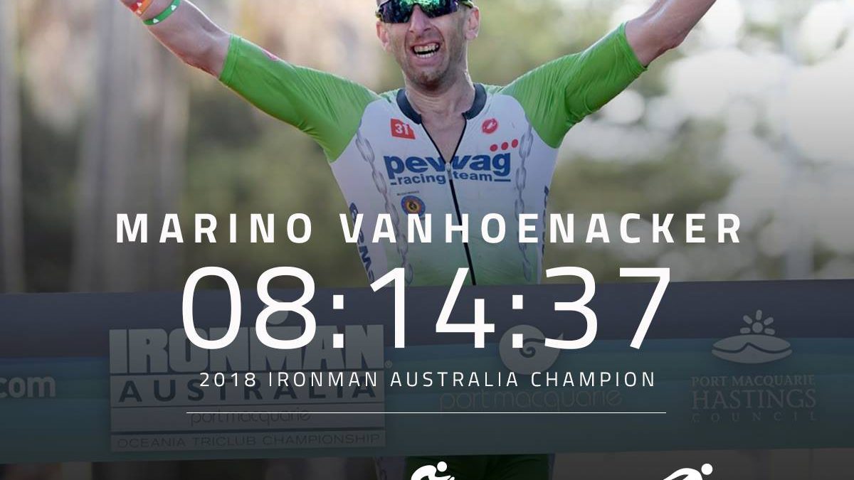 Vanhoenacker breekt 3 records in IM Australia