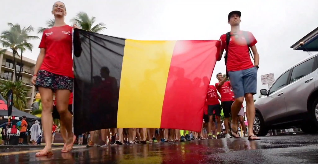 111 Team Belgium in The Nations Parade in Ironman Hawaii 2018 by Jim De Sitter YouTube