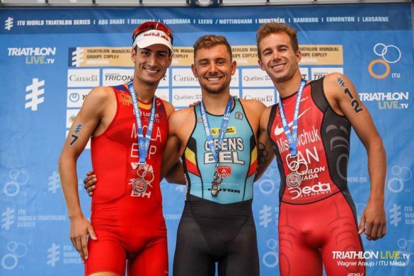 Jelle Geens won de WTCS triatlon van Montreal in 2019 (foto: World Triathlon/Wagner Araujo)