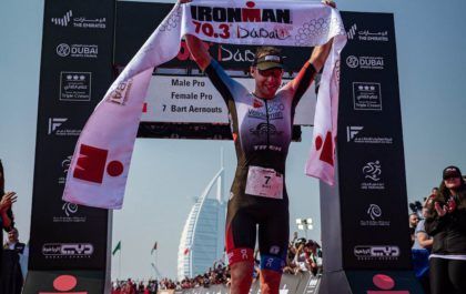 Bart Aernouts won in februari 2020 de 70.3 Ironman Dubai