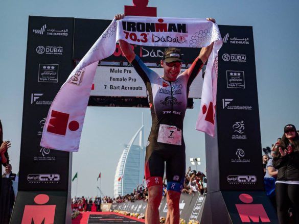 Bart Aernouts won in februari 2020 de 70.3 Ironman Dubai