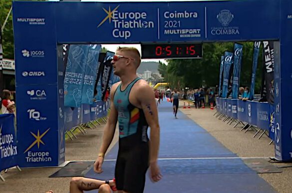 Christophe De Keyser werd in 2021 nog 3de in de European Cup triatlon in Coimbra (foto: Europe Triathlon)