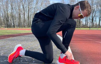 Duatleet Arnaud Dely gaat het Belgisch record 10 km lopen van Bashir Abdi aanvallen (foto: Toptimum RR)