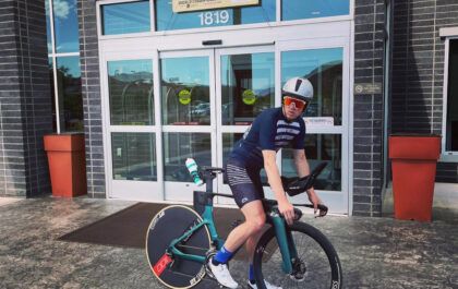 Pieter Heemeryck ging alvast het fietsparcours verkennen van het WK Ironman in St-George (foto: Pieter Heemeryck RR)