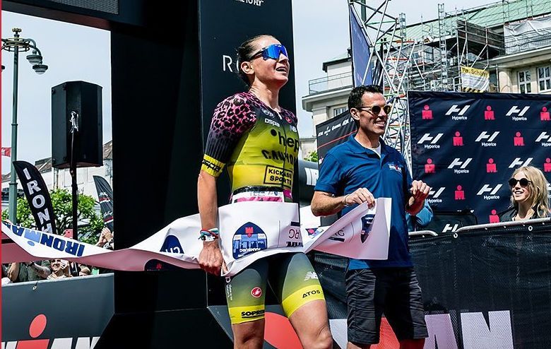 Duitse triatlete Laura Philipp op 7 seconden van wereldrecord in Ironman Hamburg, zonder pacers…