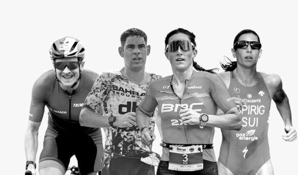 Blummenfelt, Skipper, Matthews en Spirig, de 4 triatleten die de grens van 7 en 8 uur willen breken (foto: Pho3nix RR)