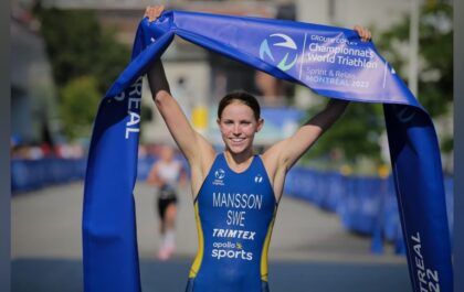 Topfavoriete Tilda Mansson wint het WK bij de juniores in Montreal (foto; World Triathlon)