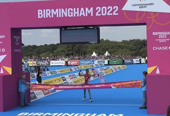 Alex Yee wint goud op de triatlon in de Commonwealth Games in Birmingham (foto: World Triathlon RR)