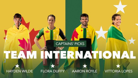 Hayden Wilde, links naast Duffy, Royle en Lopes, maakt deel uit van Team International op de Collins Cup (foto: PTO)