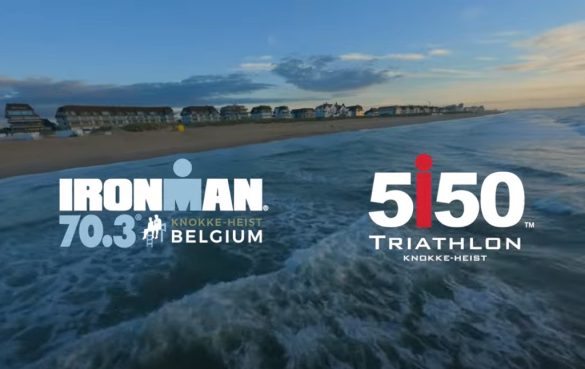 De Ironman logo's van de 70.3 Ironman Knokke-Heist en de 5150 Ironman Knokke-Heist (foto: 3athlon.be)