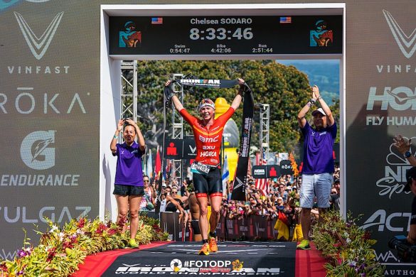 Chelsea Sodaro wint het WK Ironman in Hawaii (foto: Kevin McKinnon voor David Pintens)