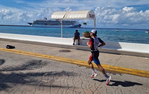 Pamphiel Pareyn tijdens de marathon in de Ironman Cozumel (foto: Pamphiel Pareyn)