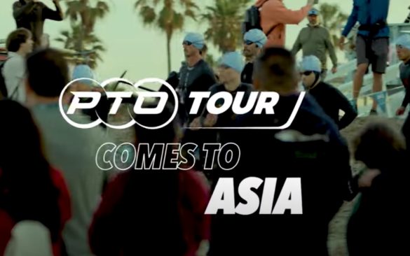 Visual van de PTO Tour die naar Azie komt voor de Asian Open triatlon in 2023