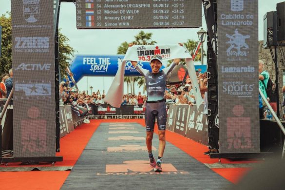Anne Haug wint de 70.3 Ironman Lanzarote (foto: 3athlon.be/Bobby Paesen)
