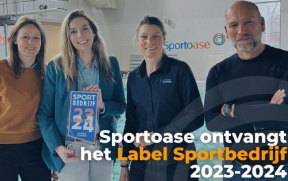 Bij Sportoase zijn ze blij met het label Sportbedrijf 2023-2024 (foto: Sportoase)