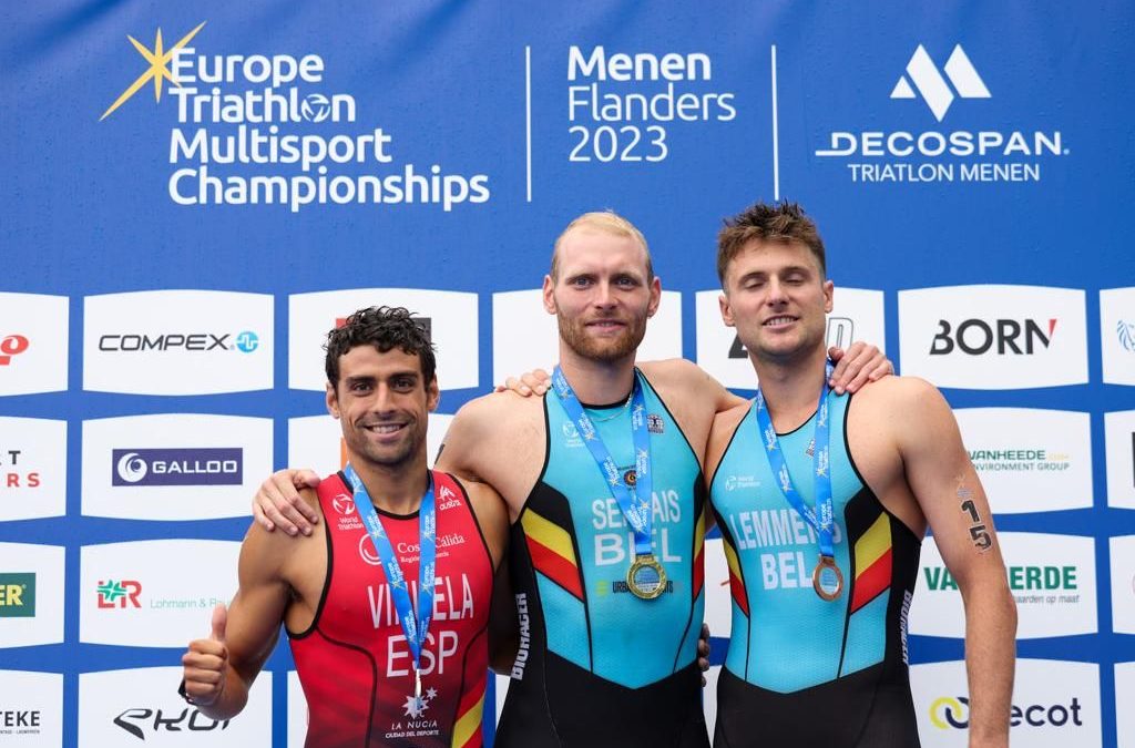 Noah Servais Europees kampioen aquatlon in Menen, Katrien Maes, Tuur Lemmens en Ilio Kopriva pakken brons