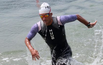 Jelle Geens bij zijn zwemtraining voor de 70.3 Ironman Langkawi (foto: Jelle Geens RR)