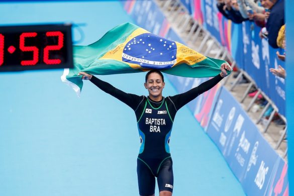 Luisa Baptista wint goud op de Pan Am Games in Lima in 2019 (foto: World Triathlon/Wagner Araujo)