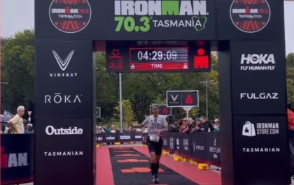 Hanne De Vet finisht als derde in de 70.3 Ironman Tasmania