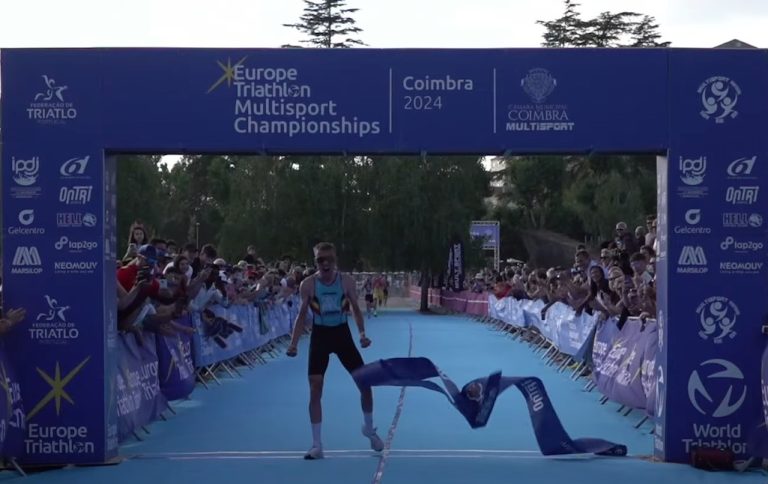 Arnaud Dely pakt de Europese titel duatlon in Coimbra (foto: 3athlon.be)