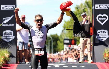 Jelle Geens wereldkampioen 70.3 Ironman in Taupo (foto: Fiona Goodall/Getty Images for IRONMAN)