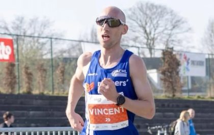 Duatleet Vincent Bierinckx zesde op het BK halve marathon (foto: Vincent Bierinckx RR)