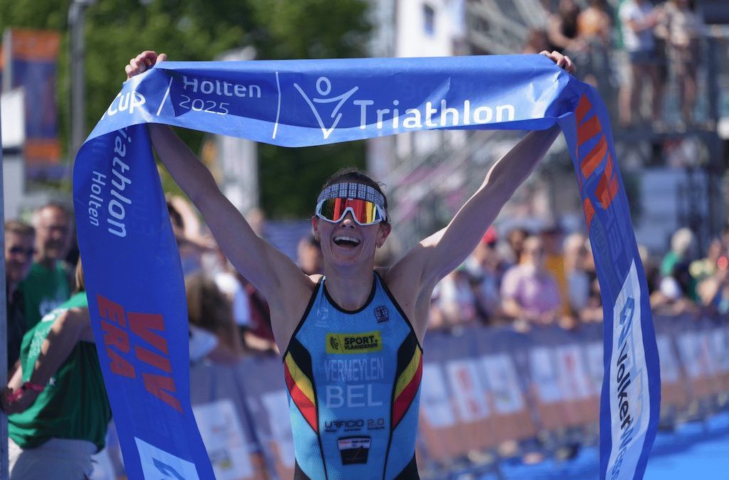 Jolien Vermeylen wint derde keer op rij Europe Triathlon Cup Holten “Blij dat ik niet moest sprinten”