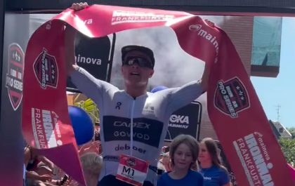 Kristian Blummenfelt wint het EK Ironman Frankfurt (foto: screenshot 3athlon.be)