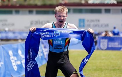 Thibaut De Smet wereldkampioen cross-duatlon in Pontevedra (foto: World Triathlon)