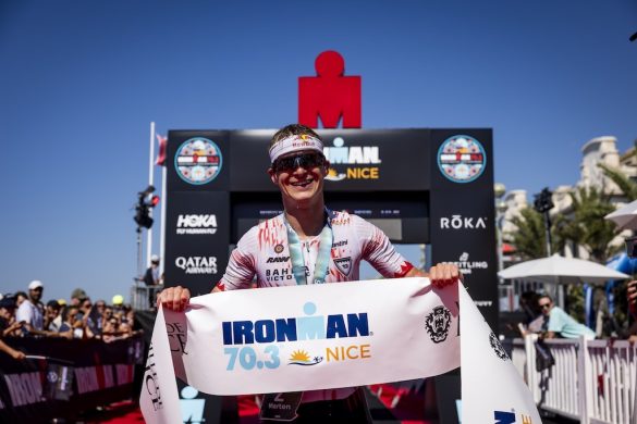 Marten Van Riel won in juni de 70.3 Ironman in Nice (foto: Jan Hetfleisch/Getty Images for IRONMAN)