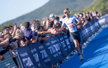 Jelle Geens tweede in de T100 French Riviera triatlon (foto: T100/Wout Roosenboom)