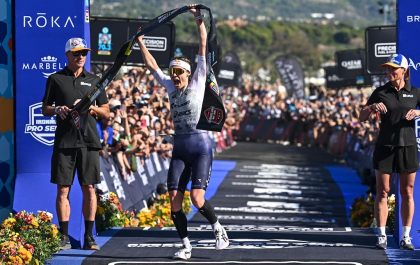 Lucy Charles Barclay wint het WK 70.3 Ironman in Marbella (foto; 3athlon.be/David Pintens)