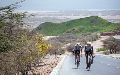 Het fietsparcours op het eiland van Sir Bani Yas (foto: Challenge Sir Bani Yas)