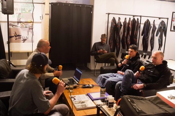 De 3athlon Praat Podcast live bij Triat met Sam Steltenpool en Peter van Dartel (foto: Triat)