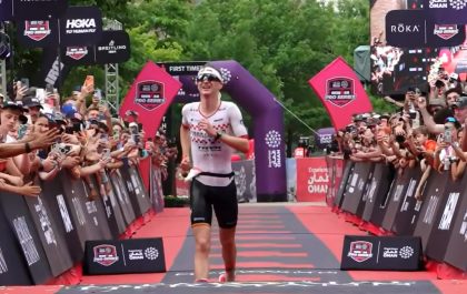 Marten Van Riiel finisht 2de in de Ironman Texas in een toptijd van 7u22 (foto: screenshot 3athlon.be)