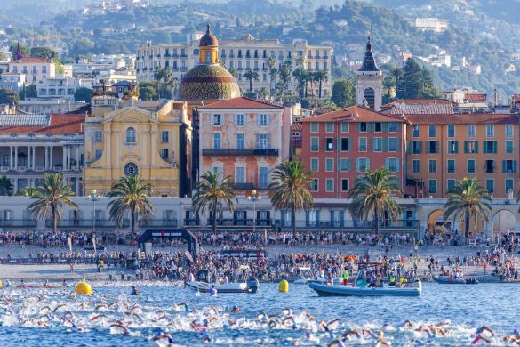 Zwemstart van de Ironman Nice in 2025 (foto: Ironman)