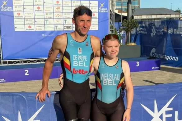 Wim De Paepe en Gitte Welslau pakken zilver op EK paratriatlon in Taragona (foto: screenshot 3athlon.be)