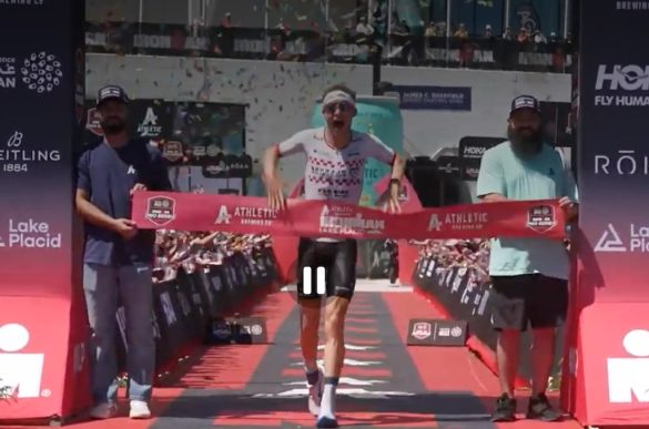 Marten Van Riel wint Ironman Lake Placid (foto: screenshot 3athlon.be)