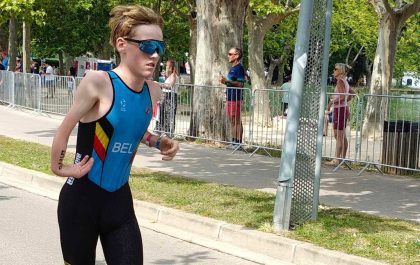 Servaas Wolters loopt naar de Europese titel para-duatlon in Banyoles (foto: Loic Helin RR)