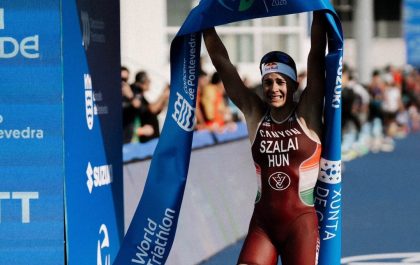 Fanni Szalai wereldkampioene triatlon bij de juniores in Pontevedra (foto; World Triathlon)