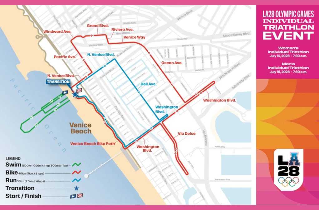 Parcours olympische triatlon in Venice Beach voor LA2028 bekendgemaakt