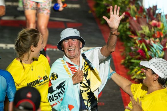 Christian Meuser is wereldkampioen bij de M70 in het WK Ironman in Hawaii (foto: 3athlon.be/Jim De Sitter)