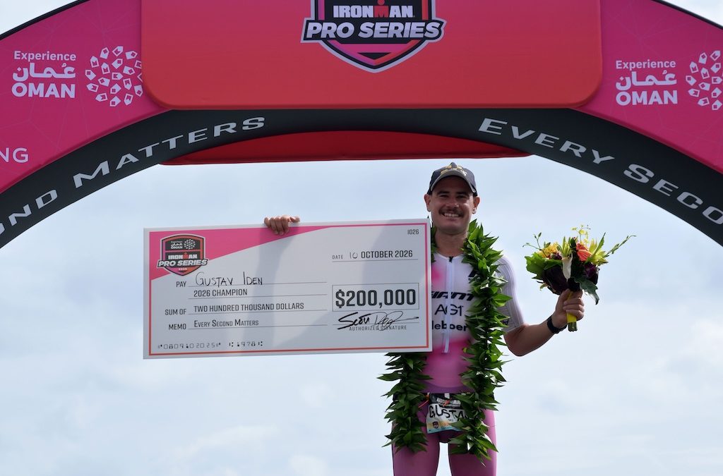 Gustav Iden en Laura Philipp eindwinnaars Ironman Pro Series, Marten Van Riel 7de